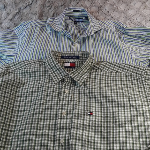2 Tommy Hilfinger button down shirts Sz. Lg. - Picture 8 of 8